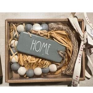 Rae Dunn “Home” Garland – Grey & White – Farmhouse Decor